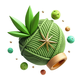 wonderful artistic Hemp Green Thread Cutout Transparent Background Textured exclusive png