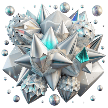 dramatic vintage Icy Harmony of Chaos Pattern Transparent Background detailed png
