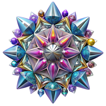 extraordinary minimalist Kaleidoscope Pattern Isolated with Psychedelic Colors png
