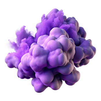 vibrant creative Lavender Purple Smoke Plume with Wispy Texture Cutout detailed png