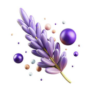 impressive abstract Lavender Sprig Isolated Element authentic png