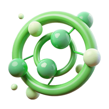 vibrant traditional Light Green Connected Circles Isolated Element original png