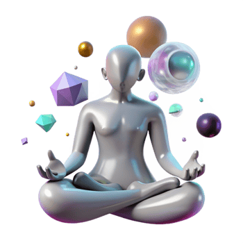 wonderful minimalist Meditating Person Silhouette Transparent Background original png
