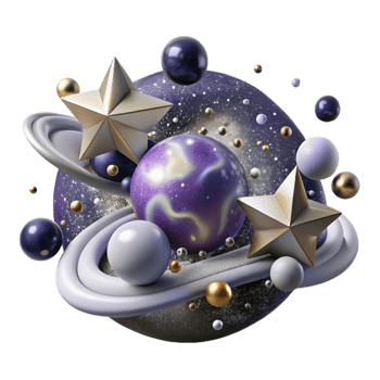 vibrant creative Milky Way Galaxy Panoramic View Element with Stars exclusive png