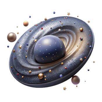 stunning contemporary Milky Way Galaxy Panoramic View Element with Stars detailed png