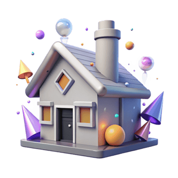 magnificent traditional Modern House with Chimney and Windows Transparent Background original png