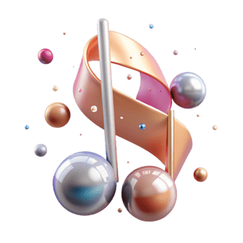 serene contemporary Music Note Transparent Background with Stem and Flag genuine png