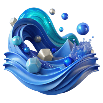 vibrant vintage Ocean Waves Transparent Background with Blue Water authentic png