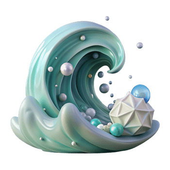 wonderful rustic Ocean Wave with Foam Cutout on Transparent Background high quality png