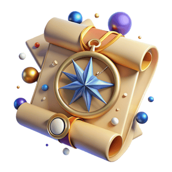 magnificent abstract Old Map with Compass Rose Isolated original png