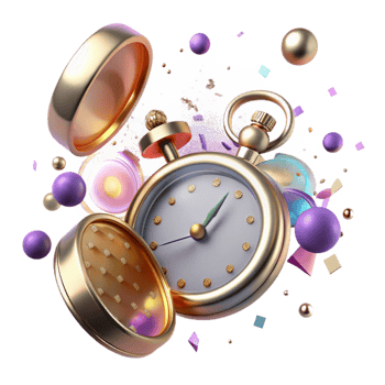 vibrant artistic Old Pocket Watch Face Open Transparent Background png