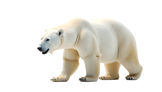 Polar Bear Close Up With Focus On Black Nose And Powerful Build Ideal For Educational Material Arctic Conservation Awareness Or Social Media Posts png