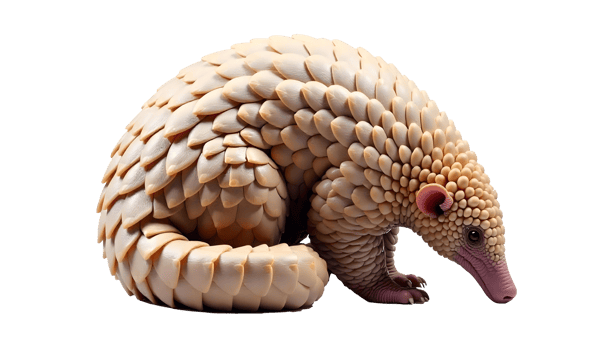 Majestic Pangolin Earth's Armored Wildlife Wonder Background Protective Traits and Conservation Insights, Transparent background png