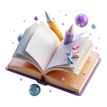 magnificent modern Open Book Blank Pages Top View Transparent Background high resolution png