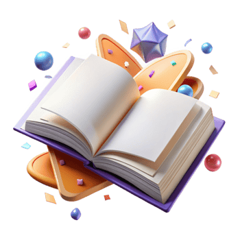 impressive rustic Open Book Blank Pages Top View Transparent Background detailed png