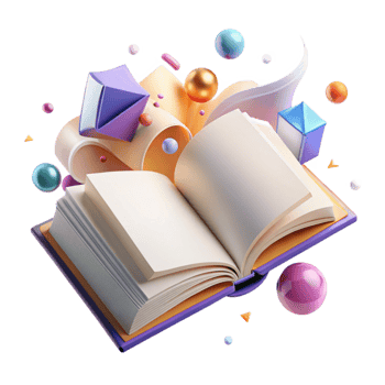 wonderful modern Open Book Blank Pages Top View Transparent Background exclusive png