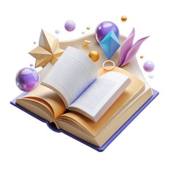 stunning abstract Open Book with Blank Pages Flat Lay Cutout high resolution png