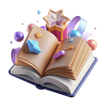 impressive modern Open Book with Bookmark and Turned Pages Cutout png