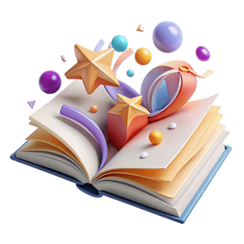 beautiful creative Open Book with Turned Page Isolated high quality png