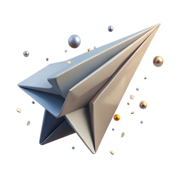 wonderful vintage Paper Airplane Soaring in Wind Isolated premium png