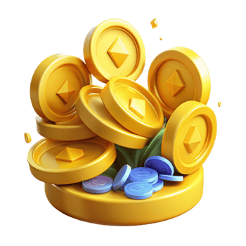 stunning modern Pile of Yellow Coins Cutout on Transparent Background authentic png