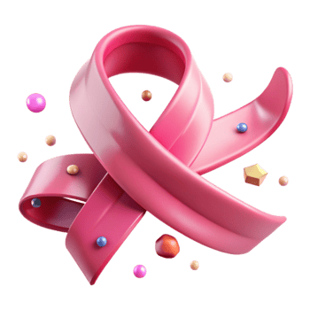 magnificent artistic Pink Ribbon Isolated with Gentle Curves genuine png