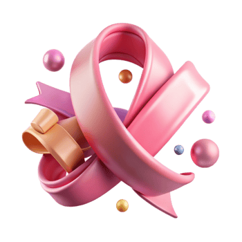 beautiful artistic Pink Ribbon Isolated with Gentle Curves high resolution png