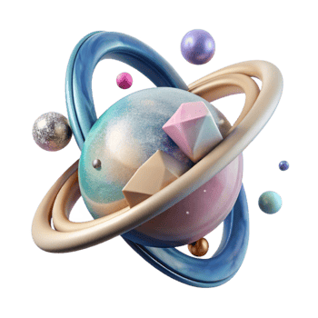 stunning vintage Planet Rings Close Up with Transparent Background genuine png