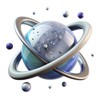magnificent rustic Planet Rings Isolated on Transparent Background with Icy Particles detailed png
