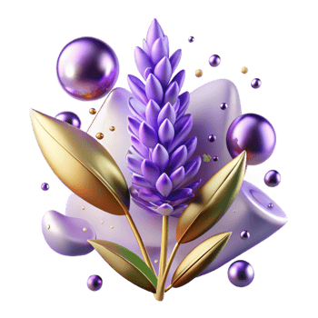beautiful classic Purple Lavender Sprig Blooming Isolated exclusive png