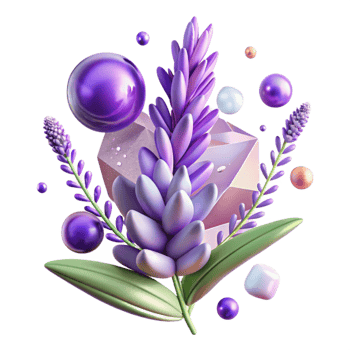 stunning vintage Purple Lavender Sprig Cutout Transparent Background professional png