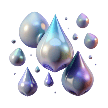 serene creative Rain Drops Falling Isolated on Transparent Background detailed png