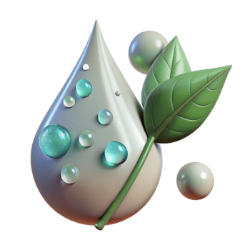 beautiful creative Rain Drops on Leaf Surface Cutout Isolated png