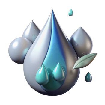serene contemporary Rain Drops on Leaf Surface Cutout Isolated original png