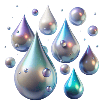 elegant artistic Rain Drops with Bokeh Effect Transparent Background png