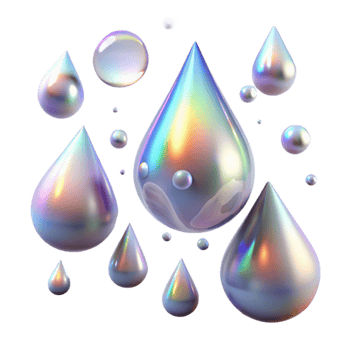 stunning minimalist Rain Drops with Lens Flare Transparent Background high resolution png