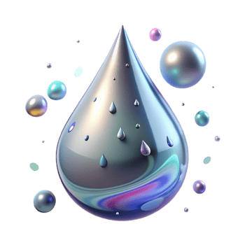 vibrant contemporary Rain Drop with Ripple Effect Isolated Transparent Background genuine png