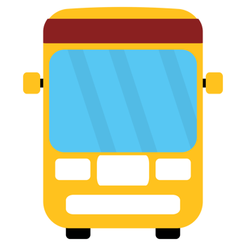 bus clipart design for transport and school png