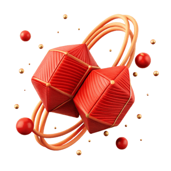 stunning creative Red Thread Connected to Two Points Isolated detailed png