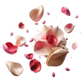 vibrant abstract Rose Petals Falling in Whispering Winds Cutout high resolution png