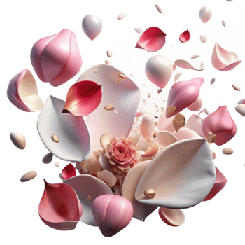 vibrant vintage Rose Petals Falling in Whispering Winds Cutout png