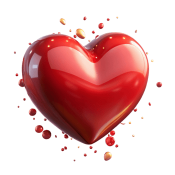 extraordinary contemporary Ruby Red Heart Cutout Isolated genuine png
