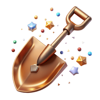 extraordinary artistic Rusty Metal Spade with Handle Cutout Transparent Background high quality png