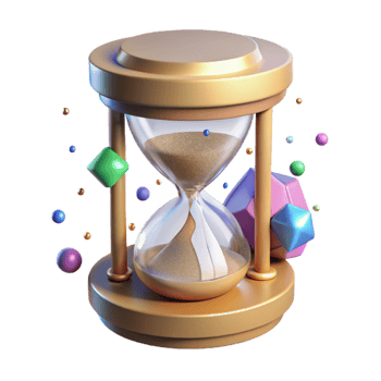 extraordinary traditional Sand Hourglass Time Passing Isolated on Transparent Background exclusive png