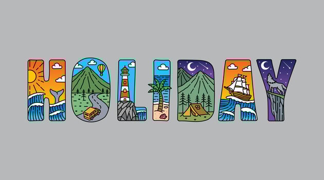 holiday typography design , for t-shirt, poster and other uses vector