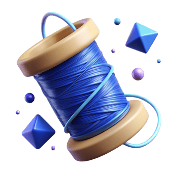 dramatic artistic Sapphire Blue Thread Cutout Transparent Background Jewel Tone exclusive png