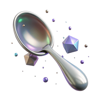 elegant artistic Shadow of a Spoon Transparent Background original png