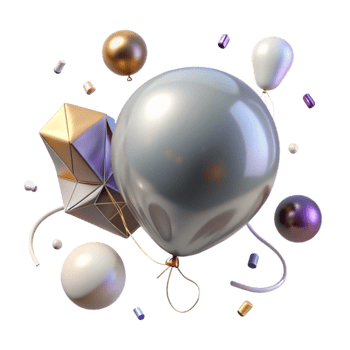 dramatic vintage Shadow of Balloon with String Transparent Background exclusive png