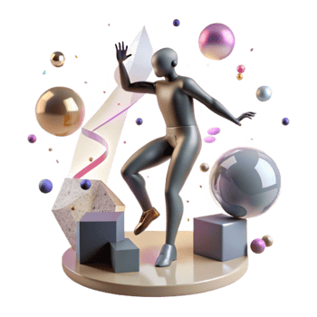 elegant abstract Silhouette of Dancing Figure with Shadow original png