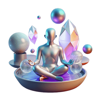 beautiful creative Silhouette of Person Meditating Cutout Transparent Background exclusive png